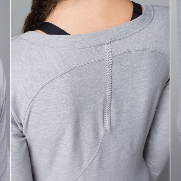 Lululemon Love some Run Long sleeve Heathered light grey 12 - Picture 5 of 13